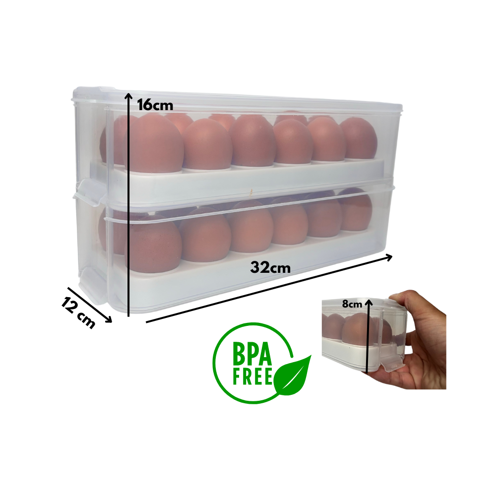 Organizador contenedor para huevos x 24