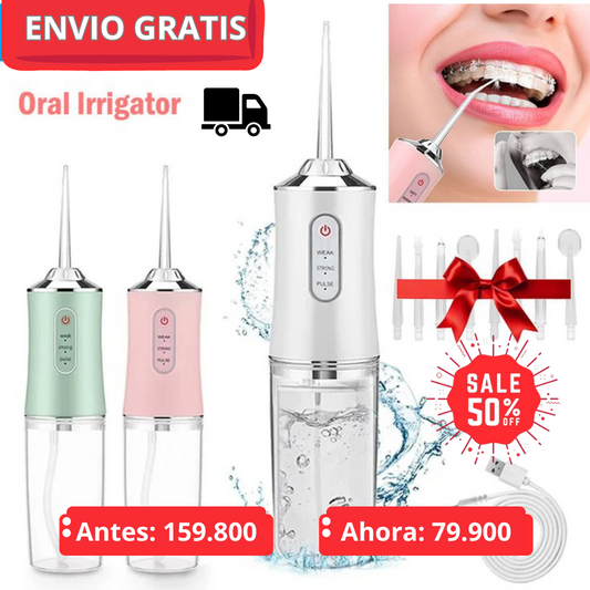 Irrigador Bucal Portátil Limpieza Dental